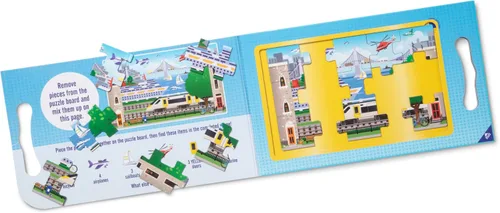Miniatura 11 de Melissa & Doug Juego de rompecabezas magnéticos para llevar - En la granja (2 x 15 piezas) Juguete de actividad de viaje para preescolares y niños