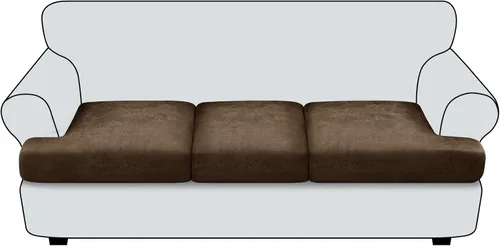 Miniatura 39 de Funda de cojín para sofá con aspecto de cuero, 1 unidad, elástica, para sala de estar, funda de cojín individual para sofá, protector de asiento
