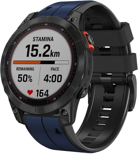 Miniatura 2 de Abanen Correa de reloj de silicona de ajuste rápido de 0.866 in para Garmin Insintct 3 de 1.772 in, Fenix 8 de 1.850 in, epix Pro de 1.850 in