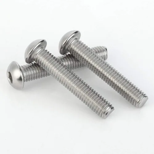 Miniatura 7 de Tornillos de Cabeza de Botón con Casquillo 1/4-20 x 1/2", Acero Inoxidable 18-8 (304), Acabado Brillante, Completamente Roscados, Hexagonal Allen