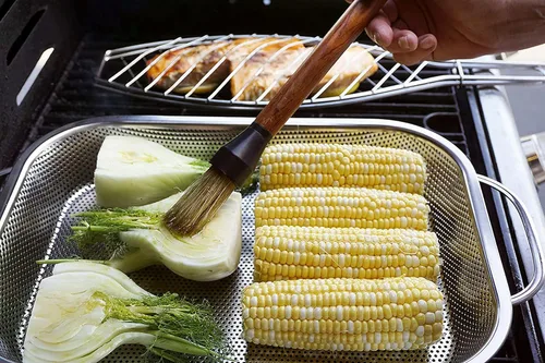 Miniatura 3 de RSVP International Endurance (BQ-RP) - Sartén para asar de precisión para barbacoa, acero inoxidable, 17.5 x 11 x 2 pulgadas, crea el tostado
