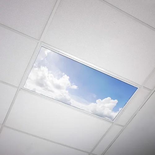 Miniatura 12 de Cubierta de luz fluorescente para luces de techo de aula, nubes rosadas, inserto de película retroiluminada de alta calidad 2 x 4