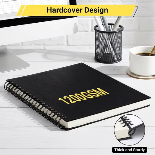 Miniatura 3 de EUSOAR Cuadernos para el trabajo, 1 paquete A4 de 8.3 x 11.2 pulgadas, tapa dura, rayado en espiral con renglones universitarios, 240 páginas