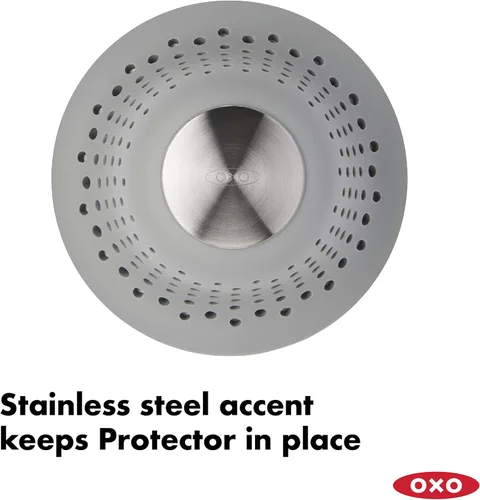 Miniatura 4 de OXO Good Grips - Protector de drenaje de ducha y bañera de silicona, colector de drenaje de pelo