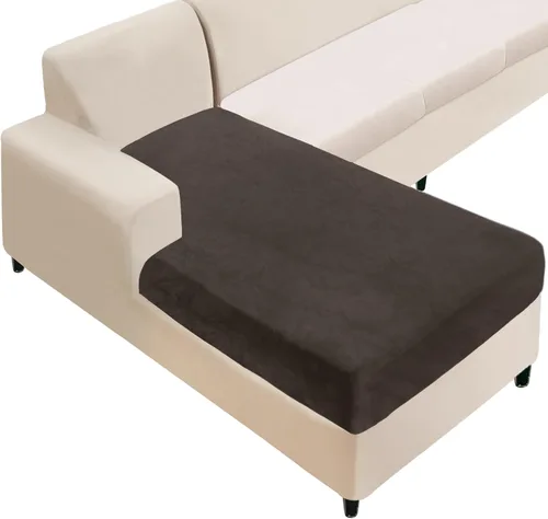 Miniatura 54 de NAISI Fundas de cojín para sofá de 3 piezas de terciopelo elástico, fundas suaves para asientos de sofá o respaldos, fundas individuales suaves