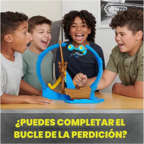 Miniatura 6 de Monster Jam, Megalodon Loop of Doom Set de Juego de Acrobacias con Camión Monstruo Exclusivo de Fundición a Escala 1:64 para Niños, Juguetes