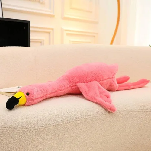 Miniatura 4 de Almohada de Peluche de Animal de Flamenco de 26 pulgadas, Regalos de Flamencos Rosados, Juguetes de Muñeca de Peluche Suave, Regalo para Niños