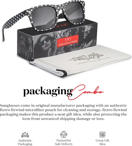 Miniatura 5 de Retro Rewind Gafas de sol vintage de lunares para mujer UV400