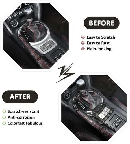 Miniatura 2 de YIWANG Adhesivo decorativo para marco de cambio de marchas interior de automóvil para Subaru BRZ Toyota 86 2013-2020 accesorios