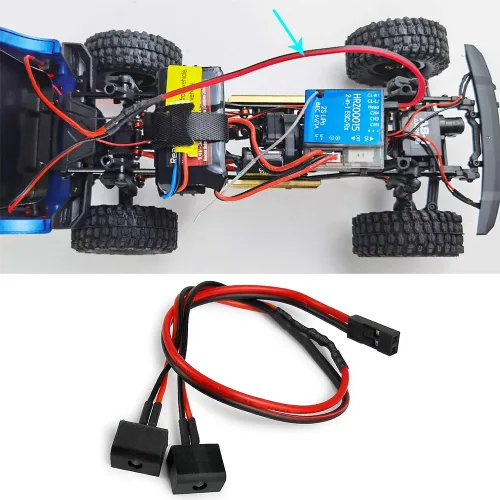 Miniatura 3 de RCLIONS Luces traseras LED rojas actualización para 1/24 Axial SCX24 AXI00006 Bronco RC Truck Car