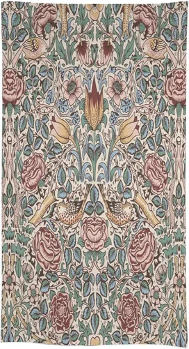 Miniatura 347 de Mantel Floral Retro de Pájaros, Diseño Original Bohemio William Morris Estampado Cubierta de Mesa para Hogar Picnic Fiesta Comedor Cocina William