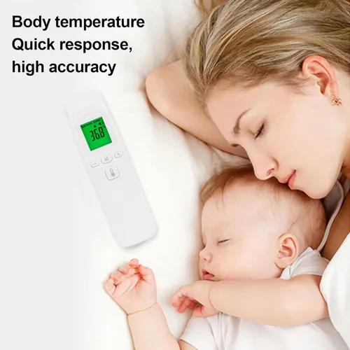Miniatura 2 de Termómetro infrarrojo eléctrico digital sin contacto para hospital, termómetro de frente, termómetro digital para toda la familia con lecturas
