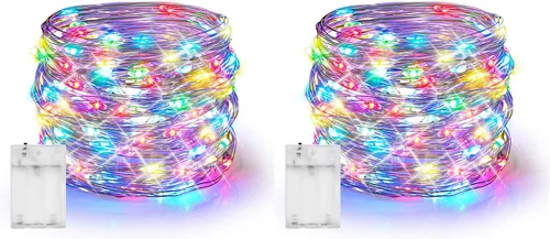 Miniatura 22 de Dazzle Bright - Guirnalda de luces de hadas de Halloween, 60 luces LED de 20 pies de alambre de cobre a batería y resistente al agua, decoraciones