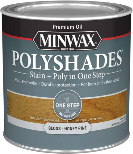 Miniatura 22 de Minwax PolyShades Tinte de Madera + Acabado de Poliuretano – Cuarto, Roble Misión, Brillo Mission Oak