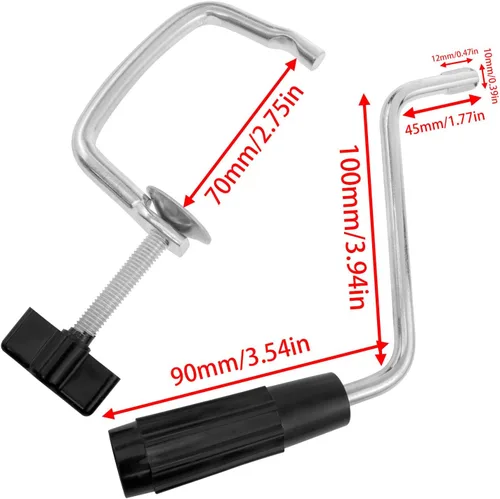 Miniatura 4 de Lovelysp - Mango de máquina de pasta italiana y clip, repuesto manual para máquina de fideos y accesorios (negro) 2