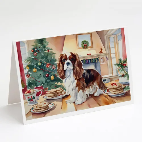 Miniatura 58 de Caroline's Treasures DAC3884GCA7P Paquete de 8 tarjetas en blanco de Navidad con galletas de husky siberiano Tarjetas de felicitación con sobres