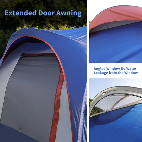 Miniatura 3 de CAMPROS CP Camping Tent 10/12 Person Family Cabin Tent, 2 Room Water Resistant Waterproof Tent with Top Rainfly, 4 Large Mesh Windows, Double Layer
