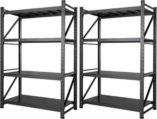 Miniatura 21 de Unidades de estantería para garaje de 71"W, estantes de almacenamiento de 5000LBS resistentes, estante de metal de 24" de profundidad, estantería