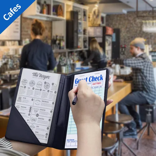 Miniatura 5 de Methdic Talonarios de Comandas para Servidores, Bloc de Notas para Meseras 250 Órdenes para Restaurantes (5 Libros)