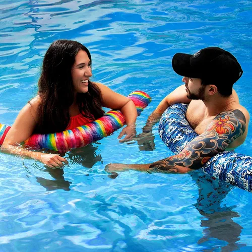 Miniatura 4 de IMMERSA Fideos de piscina jumbo, revestimiento de vinilo suave a base de agua de alta calidad y fideos de espuma resistentes a los rayos UV