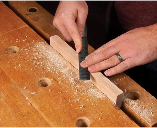 Miniatura 3 de Lima de raspa de madera de 4 vías y raspa redonda, limas planas y de aguja semicirculares para afilar herramientas de madera y metal