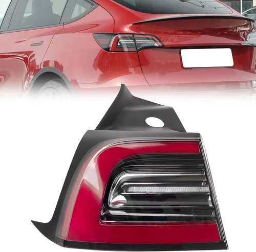 Luz trasera para Tesla Modelo 3/Modelo Y 2020-2022, luz trasera exterior del automóvil, 5 cables, lámpara de freno trasera izquierda de repuesto