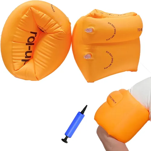 Miniatura 6 de Flotadores inflables para brazos, bandas para el brazo, flotador de tubo de natación para adultos, playa, flotador, fiesta, piscina Rosa