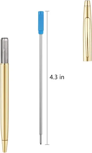 Miniatura 4 de Unibene Paquete de 20 repuestos de bolígrafo compatibles con Cross, punta media de 0.039 pulgadas, 10 negros y 10 azules, repuesto de tinta alemana