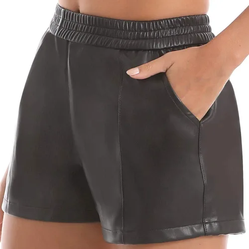 Miniatura 2 de Everbellus Pantalones cortos sueltos con cintura elástica y bolsillos para mujer, Negro