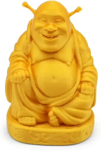 Miniatura 3 de Divertida estatua de Buda temática, modelo impreso en 3D para exhibición, oficina, dormitorio, dormitorio, niños (marrón)