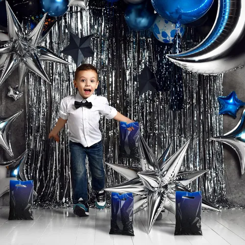 Miniatura 6 de Zonon Paquete de 50 bolsas para recuerdos de fiesta de galaxia, suministros de galaxia, suministros para el espacio exterior, bolsas de regalo
