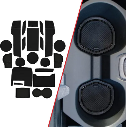 Miniatura 28 de CupHolderHero Compatible con accesorios Honda CR-V 2017-2022 – Insertos de portavasos antipolvo antideslizantes personalizados de alta calidad, Rojo