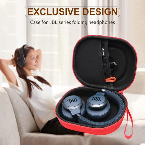 Miniatura 8 de LTGEM Estuche rígido para auriculares JBL - Marrón/ Rojo+Negro