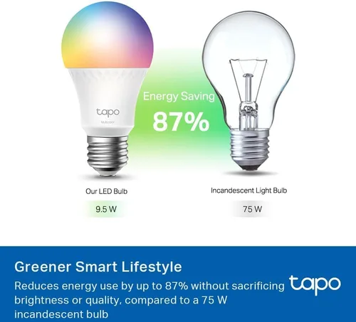 Miniatura 11 de TP-Link Tapo - Bombillas inteligentes, 1100 lúmenes de alta luminosidad (equivalente a 75 W), certificadas por Matter, bombilla LED RGBW de 16