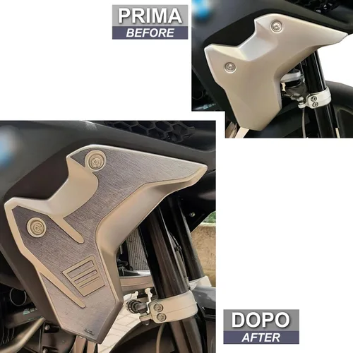 Miniatura 3 de Resin Bike Adhesivos 3D para motocicleta compatibles con BMW R 1250 GS Triple Black 2021-2024. Protectores laterales de golpes y arañazos.