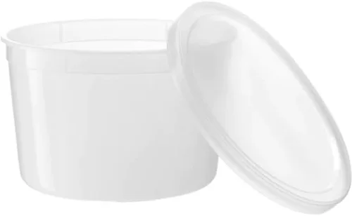 Miniatura 3 de Recipientes de delicatessen con tapas, 64 onzas, a prueba de fugas, 500 juegos de vasos de plástico sin BPA, recipiente hermético transparente
