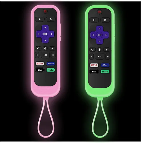 Miniatura 8 de Juego de 3 fundas para controles remotos Westinghouse Roku TV Onn Roku TCL Hisense Roku Funda protectora de silicona universal para Roku Remote
