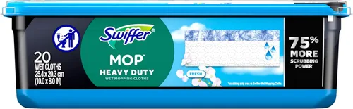 Miniatura 10 de Swiffer Barrido + trapeador, repuesto de almohadillas húmedas, limpiador de pisos, paños de limpieza, resistente, fresco, 20