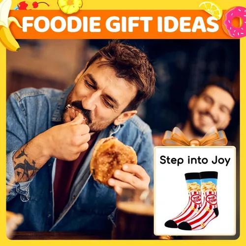 Miniatura 20 de Zmart Funny Gifts for Men - Pineapple Avocado Socks for Teens, Popcorn Sushi Sauce Socks