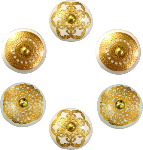 Miniatura 19 de Perilla Home Juego de 6 pomos de cerámica para armarios y cajones, pomos redondos decorativos para el hogar, cocina, gabinete, armario, puerta