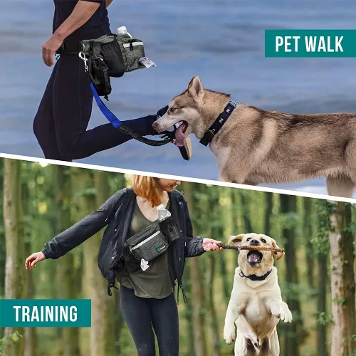 Miniatura 6 de Bolsa de cintura para perros PetAmi, bolsa de golosinas para paseos, entrenamiento, dosificador de bolsas para excrementos incorporado, soporte