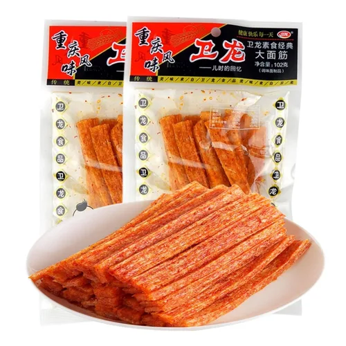 Weilong Latiao - Gluten picante, tradicional chino picante, paquete de 2 unidades, 3.60 oz