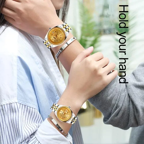 Miniatura 2 de SKMEI Watches for Couples Men and Women His and Hers Pair Watch Set Husband Wife Valentines Matching Wedding Gifts Classic Stainless Luxry Business