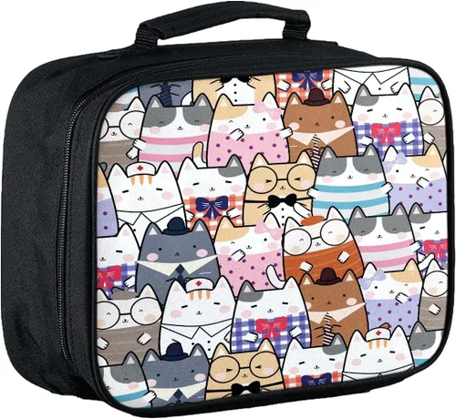 Miniatura 12 de Lonchera para niños, con aislamiento de béisbol, para niños, adolescentes, niños y niñas, con bolsillo con cremallera, bolsa de almuerzo portátil