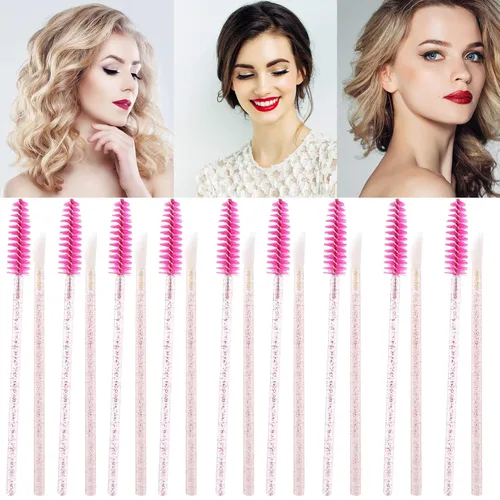 Miniatura 7 de Tbestmax 200 varitas aplicadoras desechables para rímel y lápiz labial, brocha para brillo de labios, carretes de pestañas para extensiones