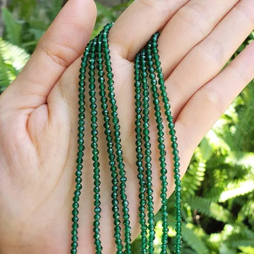 Miniatura 5 de Adabele GH3R-10 - 230 piedras preciosas curativas de jade verde esmeralda natural de 0.12 pulgadas (0.118 in) pequeñas y pequeñas cuentas sueltas