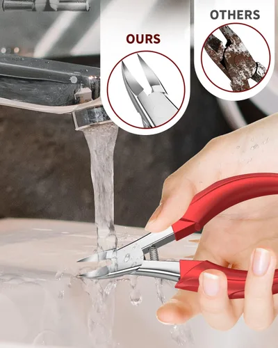 Miniatura 6 de Cortaúñas de pies, 4 piezas para personas mayores, uñas gruesas, acero inoxidable resistente, punta afilada, cortaúñas de uñas profesionales