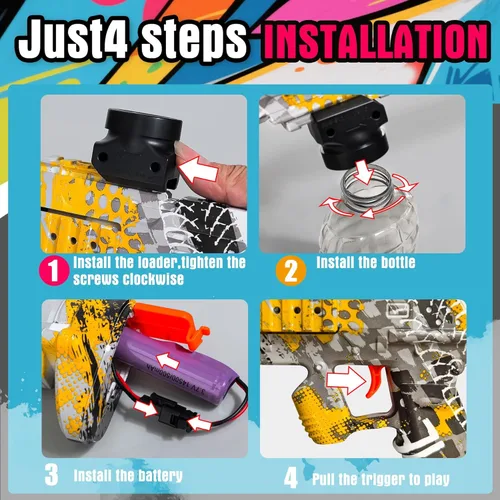 Miniatura 4 de Pistola eléctrica de bolas de gel, juguetes automáticos para actividades al aire libre, juego de equipo, lanzador de gel para niños, diseño