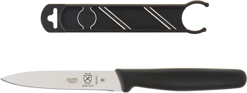 Miniatura 2 de Mercer Culinary Cuchillo de barra, negro, borde liso de 4 pulgadas, punta puntiaguda