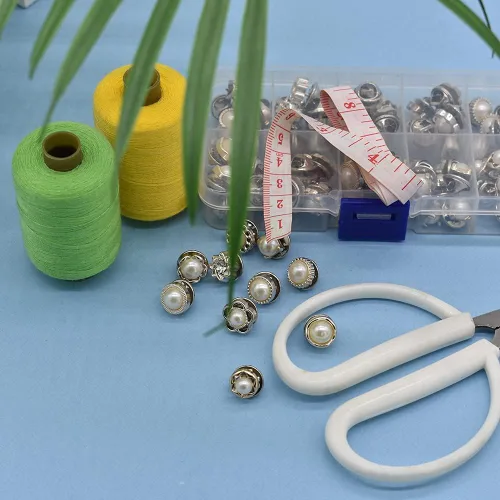 Miniatura 6 de Broche de camisa para mujer, 80 piezas, 10 estilos, botones para cubrir, botón de perla, broche de seguridad, botones para ropa, suministros